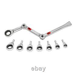 38105 Versatile 9-Piece Ratchet Wrench Set Nickel Chrome Plated Alloy Steel