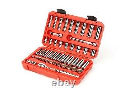 47-Piece 3/8 Inch Drive 12-Point Socket and Ratchet Set, (5/16-3/4 in, 8-19 mm)