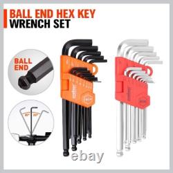 48-Piece Ratcheting Wrench Set Cr-V Steel & 72 Teeth Includes Allen Wrenches