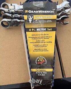 4Pc Flex Head Ratcheting Metric Wrench Set GEARWRENCH 9903D