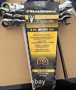 4Pc Flex Head Ratcheting Metric Wrench Set GEARWRENCH 9903D