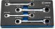 4-in-1 120-tooth Box End Reversible Ratcheting Wrench Set, Metric And Sae, 4-pie