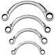 4 Pc. 12 Point Reversible Half Moon Double Box Ratcheting Sae Wrench Set 9840d