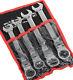 4pc Sae 13/16, 7/8, 15/16, 1 Flex Head Ratcheting Combo Wrench Set