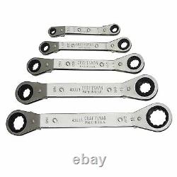 5 Pc MM Craftsman USA Box-End Offset Ratcheting Wrench Set 43376