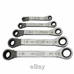 5 Pc SAE Craftsman USA Box-End Offset Ratcheting Wrench Set 43375
