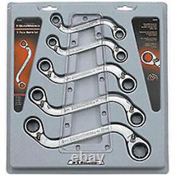 5 pc. Metric S-Shape Reversible Ratcheting Wrench Set 85299 per mfg 3/3/2022