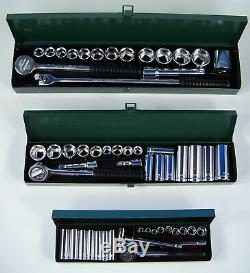 60pc Professional SAE SOCKET SET 1/4 3/8 and 1/2 drive Deep and Short Standard