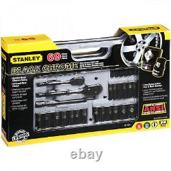 69 Pcs Mechanics Tool Set Stanley Wrench Ratchets Combination Hand Tools Socket