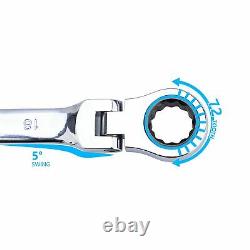 6Pack Double Box End Ratcheting Wrench Flex Head Extra Spanners Metric Universal