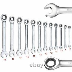 6/32mm Ratcheting Wrench Open End Metric Reversible Spanner Hand Repair Tool