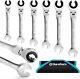 6 Pcs Ratcheting Wrench Set Open Flex-head Metric Ratcheting Tubing Wrench Set