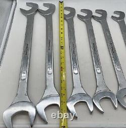 6 Pittsburgh Large SAE Wrench Combination Set Jumbo 2 1-7/8 1-3/4 1-5/8 1-1/2