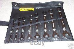 6 Sets Stanley 8 Pc Sae Reverse Gear Ratchet Wrench
