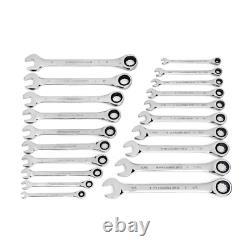 72-Tooth 12 Point Sae/Metric Combination Ratcheting Wrench Set (20-Piece)