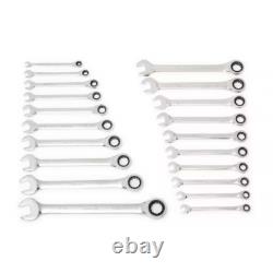 72-Tooth Ratcheting SAE/MM Combination Wrench Set (20-Piece)