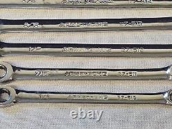 7 Armstrong Ratcheting Ratchet Box End Wrench Set Sae 27 3/4 11/16 5/8 1/2 3/8