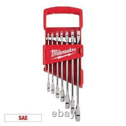 7-Pieces SAE Combination Ratcheting Wrenches Durable Home Mechanics Tool Set