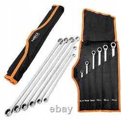 8-19mm Long Ring Ratcheting Wrench Set 6 Pcs Neo Tools 09-370 CrV Spanner Kit