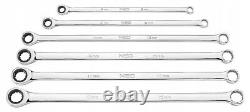 8-19mm Long Ring Ratcheting Wrench Set 6 Pcs Neo Tools 09-370 CrV Spanner Kit