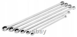 8-19mm Long Ring Ratcheting Wrench Set 6 Pcs Neo Tools 09-370 CrV Spanner Kit