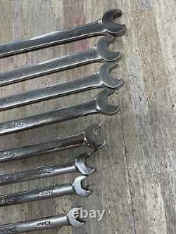 8 PCS Snap-On 10-19mm Ratcheting Wrench Set Offset Flank Drive SRXRM SERIES