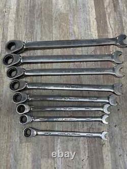 8 PCS Snap-On 10-19mm Ratcheting Wrench Set Offset Flank Drive SRXRM SERIES