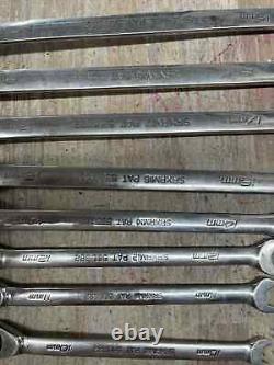 8 PCS Snap-On 10-19mm Ratcheting Wrench Set Offset Flank Drive SRXRM SERIES