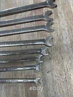 8 PCS Snap-On 10-19mm Ratcheting Wrench Set Offset Flank Drive SRXRM SERIES