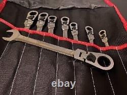 8 Piece Reversible Flex-Head Ratcheting Comb. Wrench Set, SAE, Williams NIB