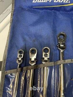 8 pc 12-Point SAE Locking Flex-Head Ratcheting Box Wrench Set (5/16-3/4)