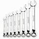 8pc Sae Reversible Ratcheting Combo Head 12pt Wrench Set 5/16 3/4 Williams