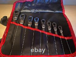 8pc SAE Reversible Ratcheting Combo Head 12pt Wrench Set 5/16 3/4 Williams