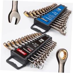 90 Teeth Combination Ratcheting Wrench Set 26 Piece, Metric 26pcs IN/MM