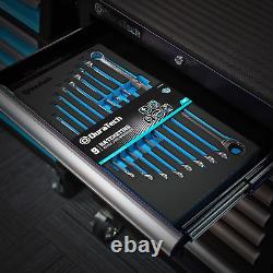 9-Piece Metric Ratcheting Double Box End Wrench Set Extra Long