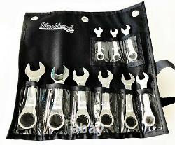 9pc Proto Blackhawk Stubby Gear Ratcheting Wrench Set SAE 12 Point BW-2209SS