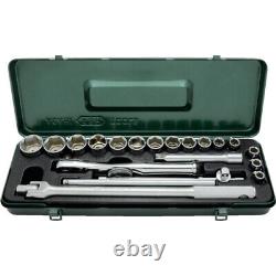 ASAHI Socket Wrench Set 21pcs 12.7mm Drive 6-point 10-32mm VJS4251 Made in JAPAN