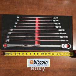ATD-6509 9Pc. SAE Ratcheting Flexible Head Extra Long Wrench Set