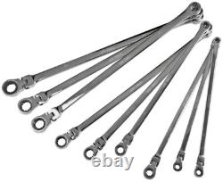 ATD-6509 9Pc. SAE Ratcheting Flexible Head Extra Long Wrench Set