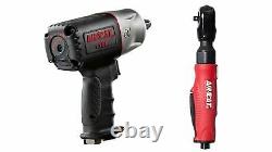 AirCat 1150 1/2 1295 ft/lbs Loosening Air Impact Wrench with Air Ratchet 800