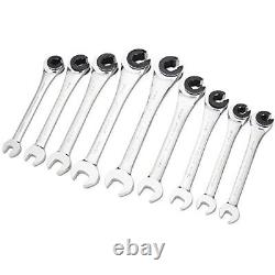 Anbull Fixed Head Tubing Ratchet Open End Wrench Set Combination Ratcheting