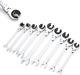 Anbull Metric Tubing Combination Wrench Set 9pcs(8-17mm), Ratcheting Wrench Set