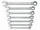 Apex, 7 Pc. Ratcheting Combination Metric Wrench Set, 72-tooth 12 Point, 9417
