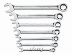 Apex, 7 Pc. Ratcheting Combination SAE Wrench Set, 72-Tooth 12-Point, 9317