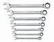 Apex, 7 Pc. Ratcheting Combination Sae Wrench Set, 72-tooth 12-point, 9317