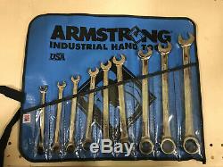 Armstrong 25-667 9 Piece 12 Point Full Polish Ratcheting Combination Wrench Set