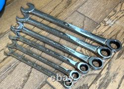 Armstrong Tools USA Ratcheting Wrench Set SAE Combo Lot Polish 12-PT Blue