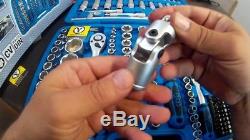 BGS Germany 192-pcs 1/4 3/8 1/2 Reverse Ratchet Wrench Metric Bit Socket Set