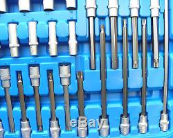 BGS Germany 213-pcs 1/4drive 3/8drive 1/2drive Ratchet Wrench Socket Bit Set