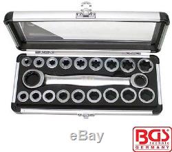 BGS Tools 19 Piece Doubleside Ratchet Spanner Wrench Set 1555